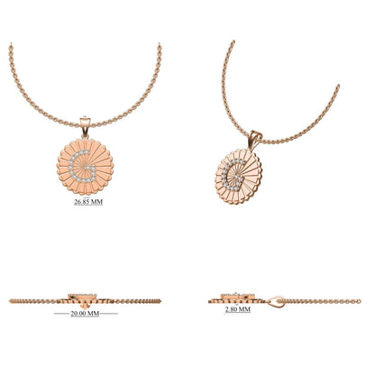 Personalized Initial Medallion Diamond Necklace