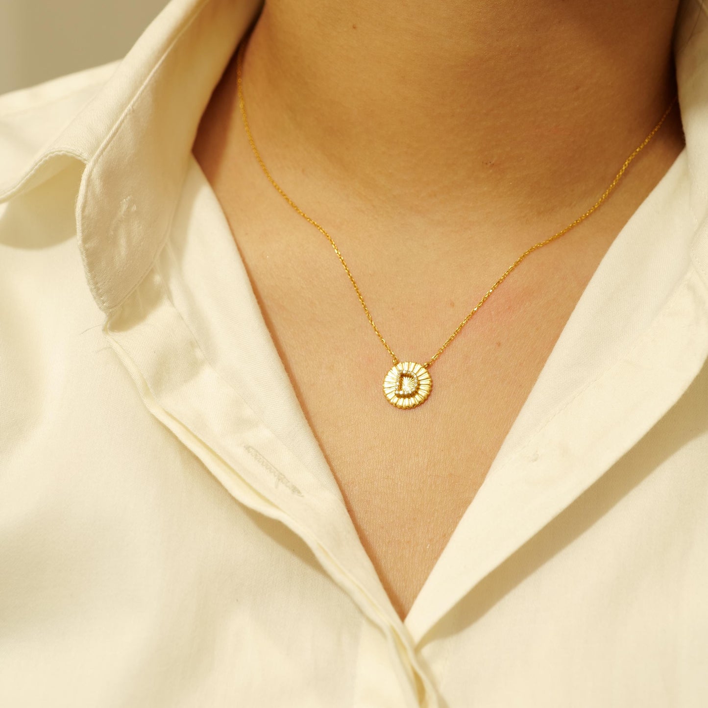 Personalized Initial Medallion Necklace