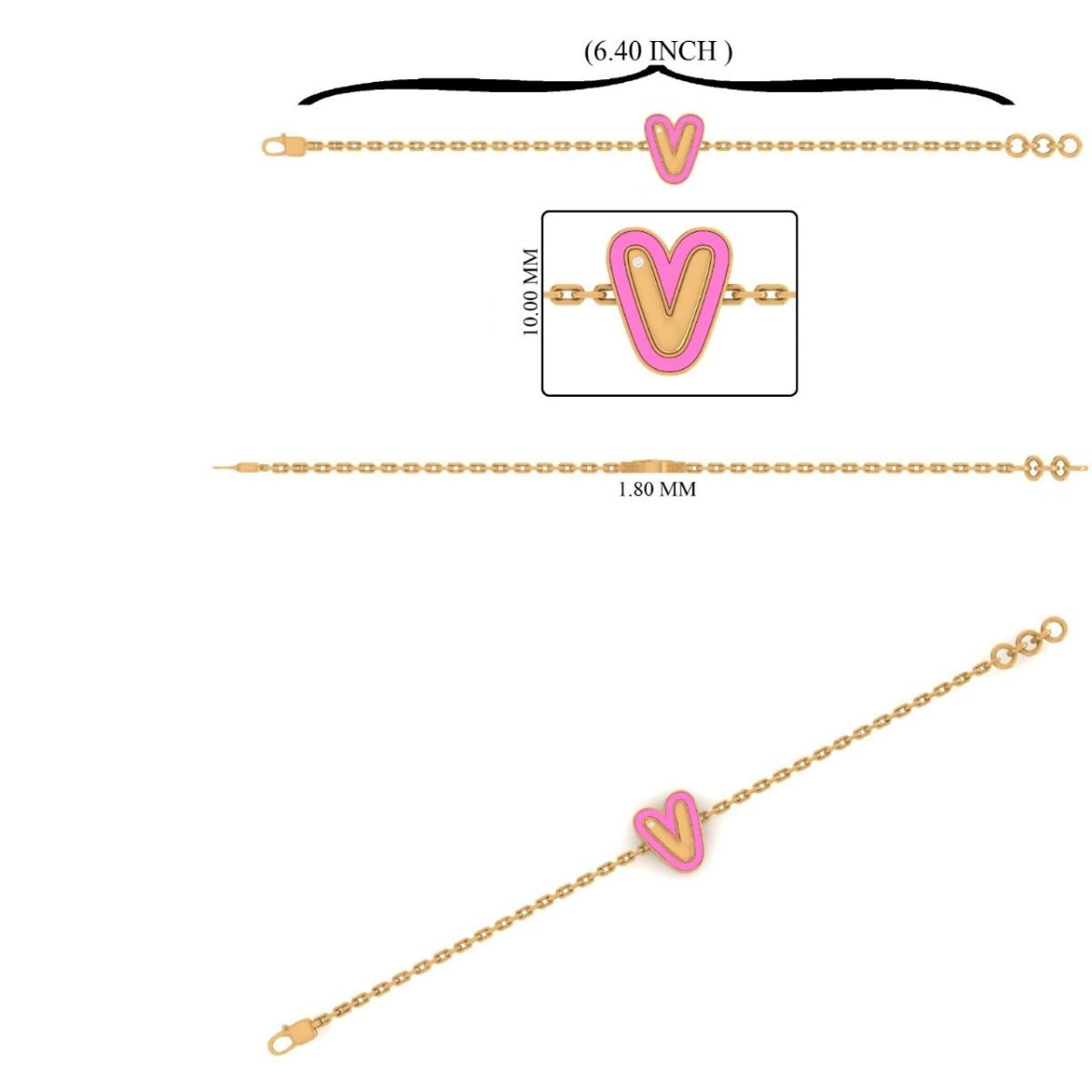 Personalized Initial Enamel Bracelet