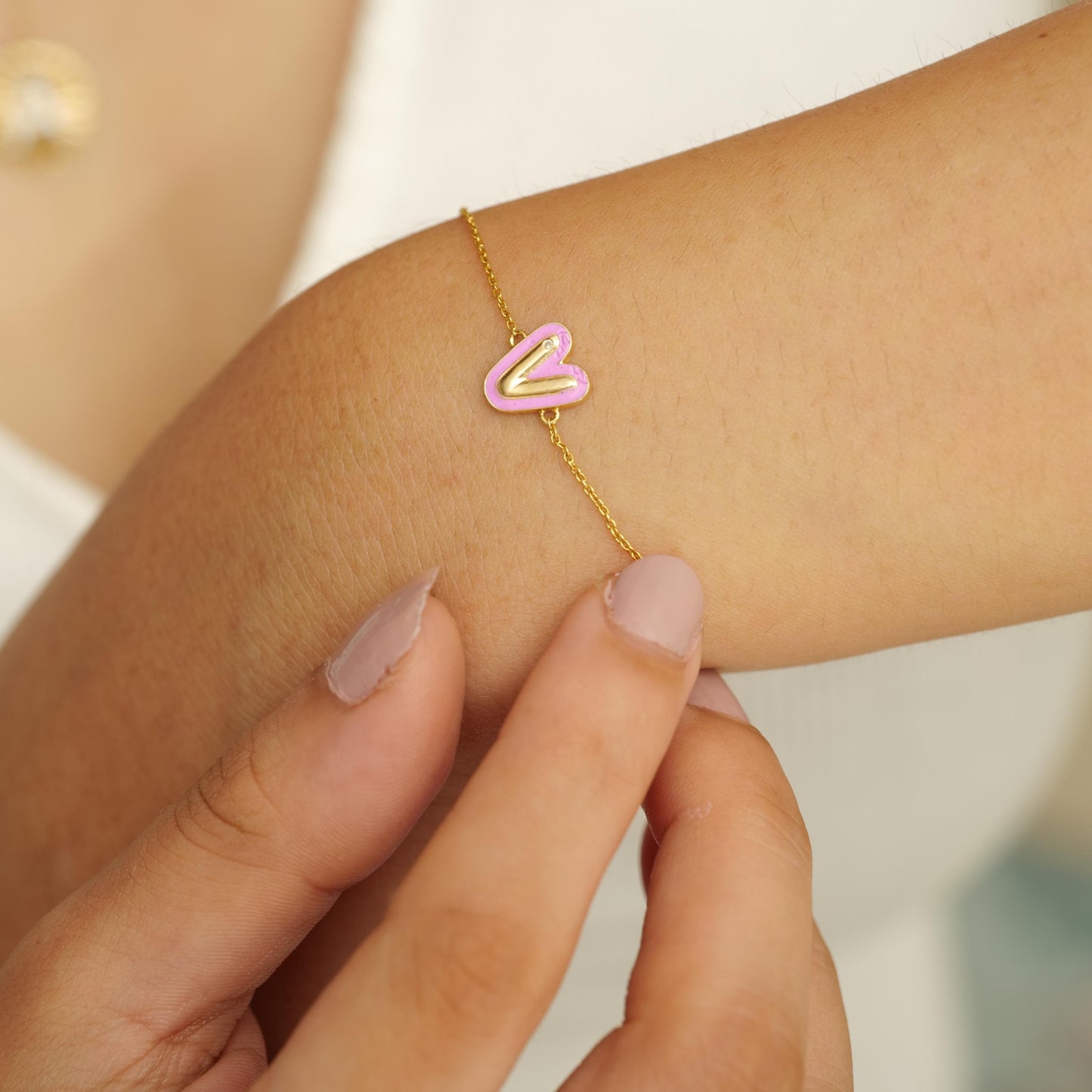 Personalized Initial Enamel Bracelet