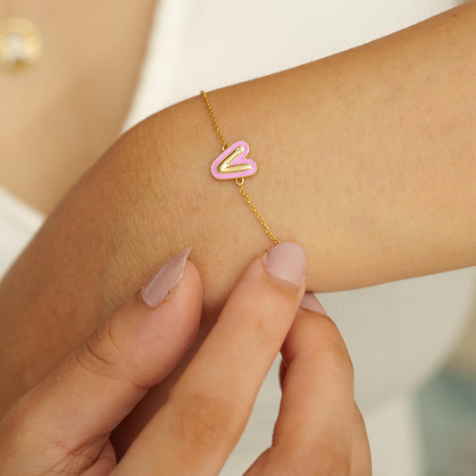 Personalized Initial Enamel Bracelet