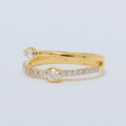 Split Band Natural Diamond Engagement Proposal Ring