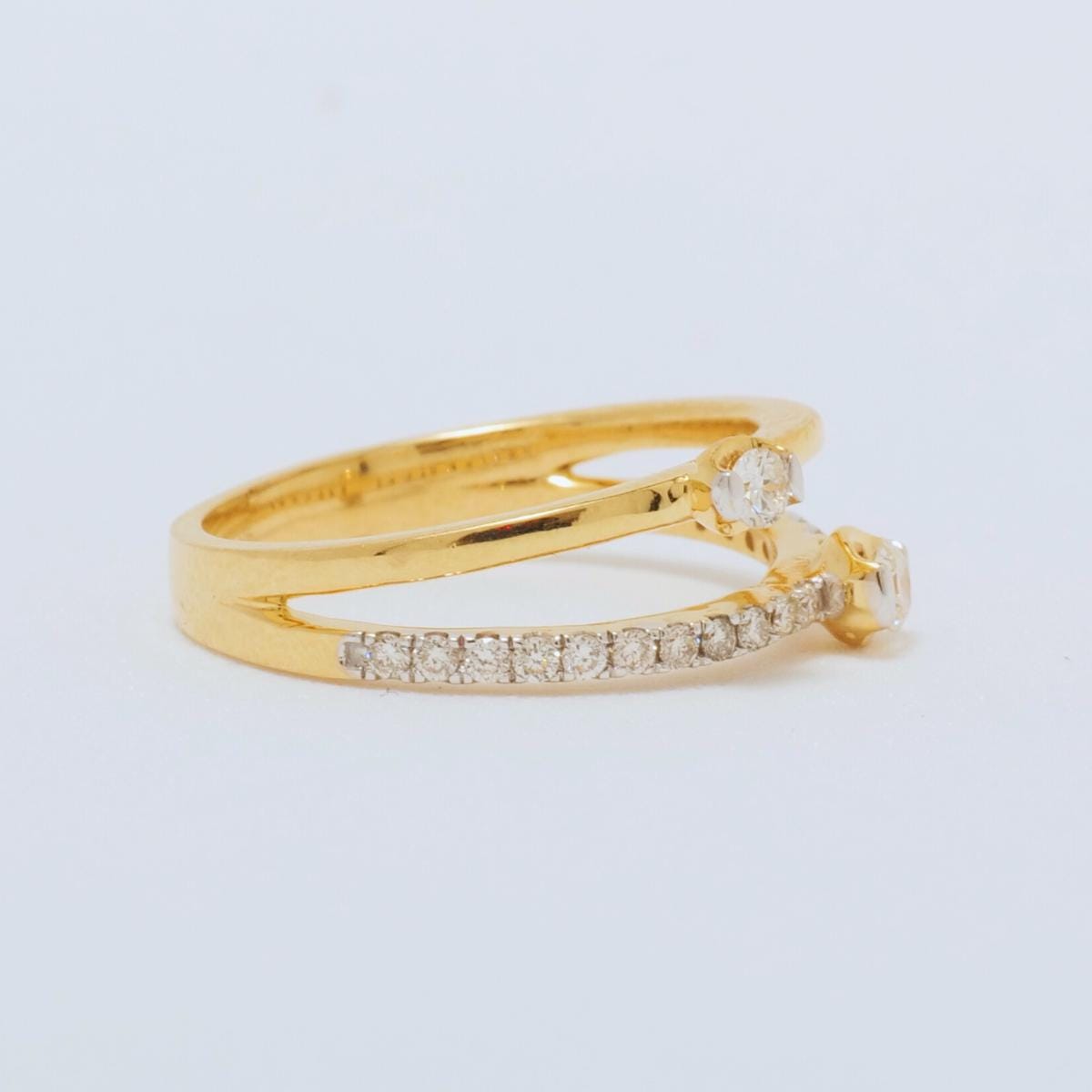 Split Band Natural Diamond Engagement Proposal Ring