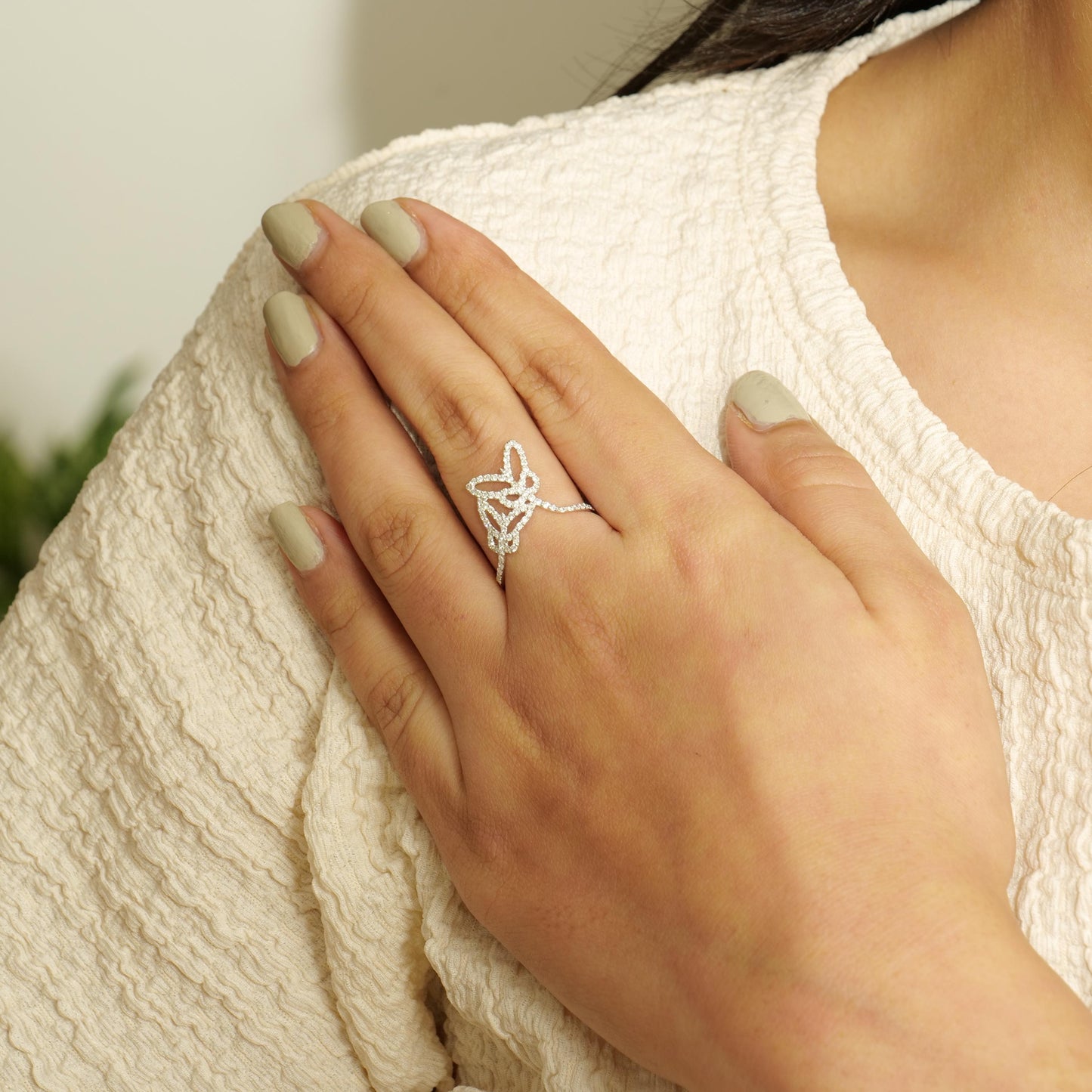 Double Butterfly Minimalist Ring