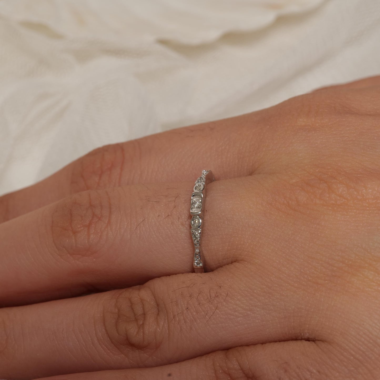 Dainty diamond Band Ring