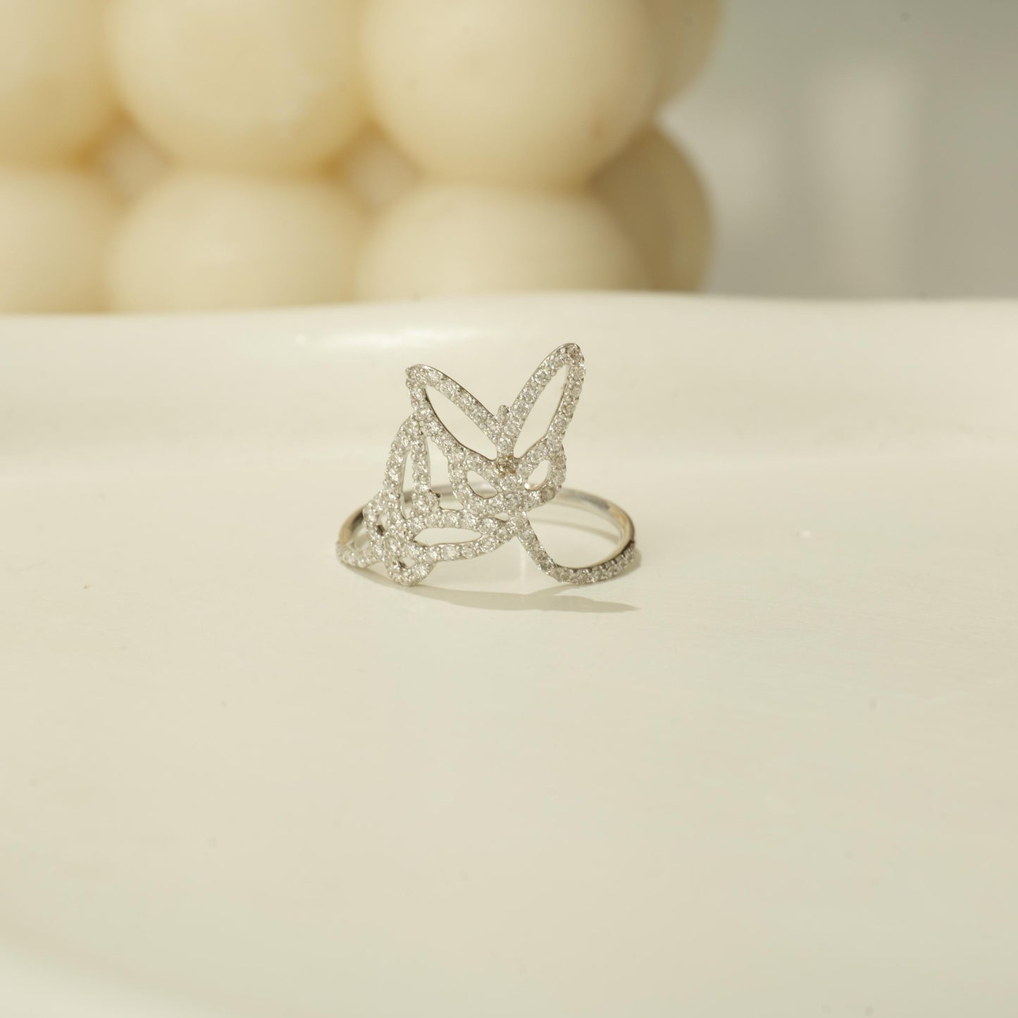 Double Butterfly Minimalist Ring
