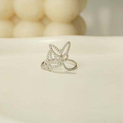 Double Butterfly Minimalist Ring