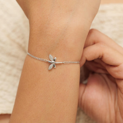 Dragonfly Natural Diamond Chain Bracelet