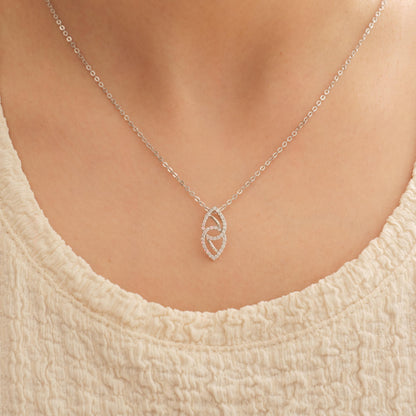Double Teardrop Diamond Necklace