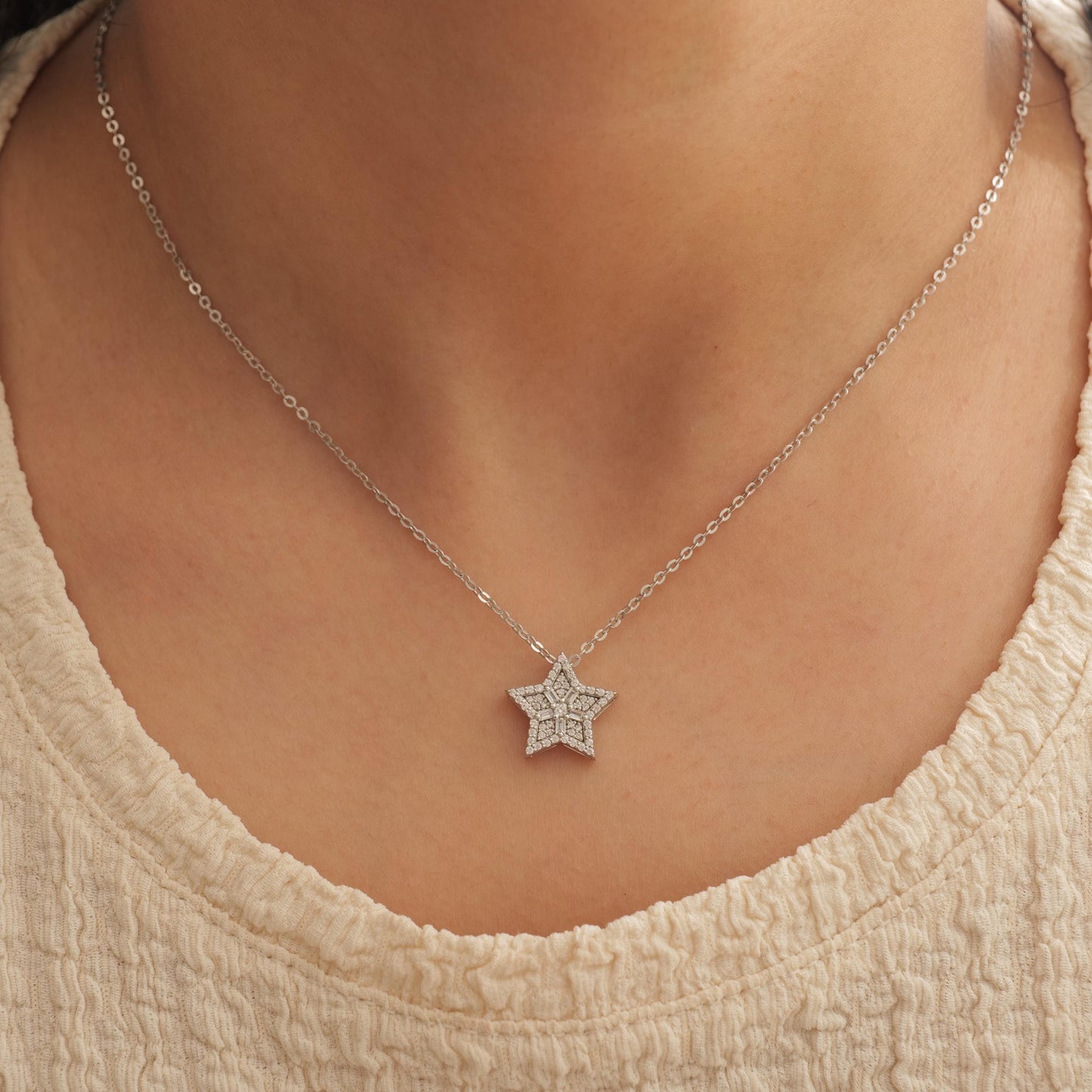 Star Diamond Pendant Necklace