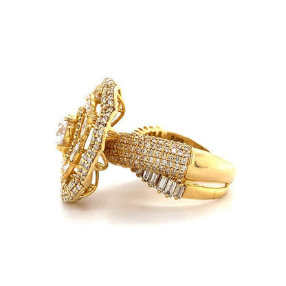 Flower Engagement Diamond Ring