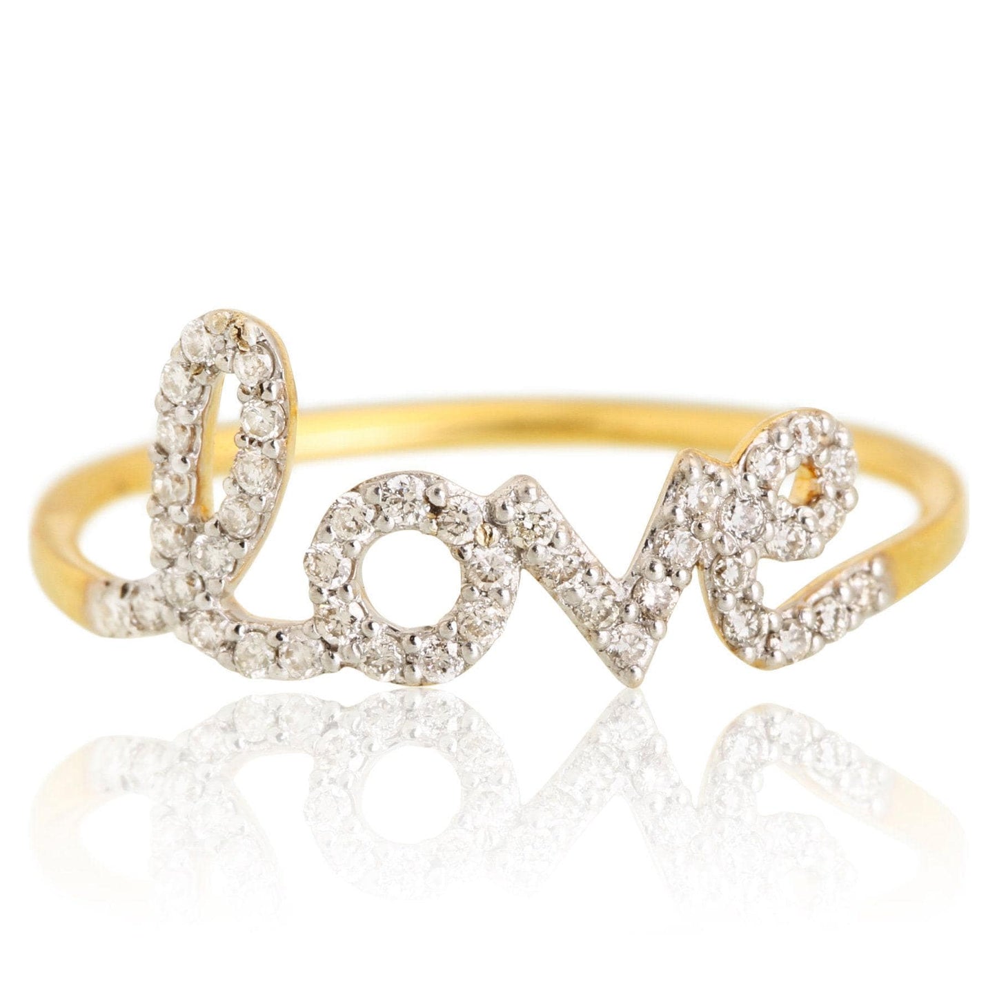 Love Diamond Handwritten Ring
