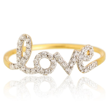 Love Diamond Handwritten Ring