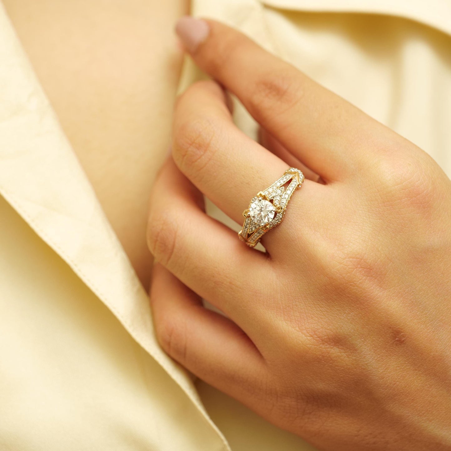 Round Solitaire Diamond Ring
