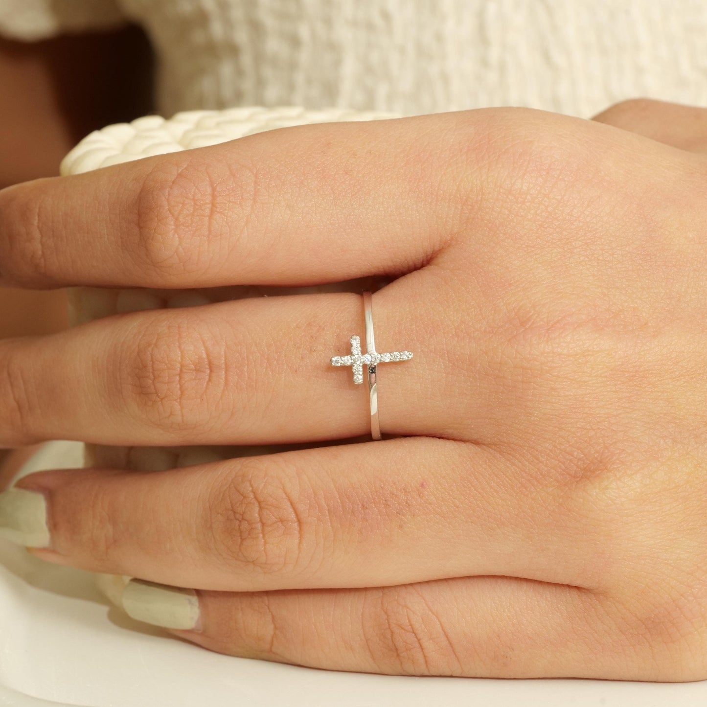 Cross Diamond Ring