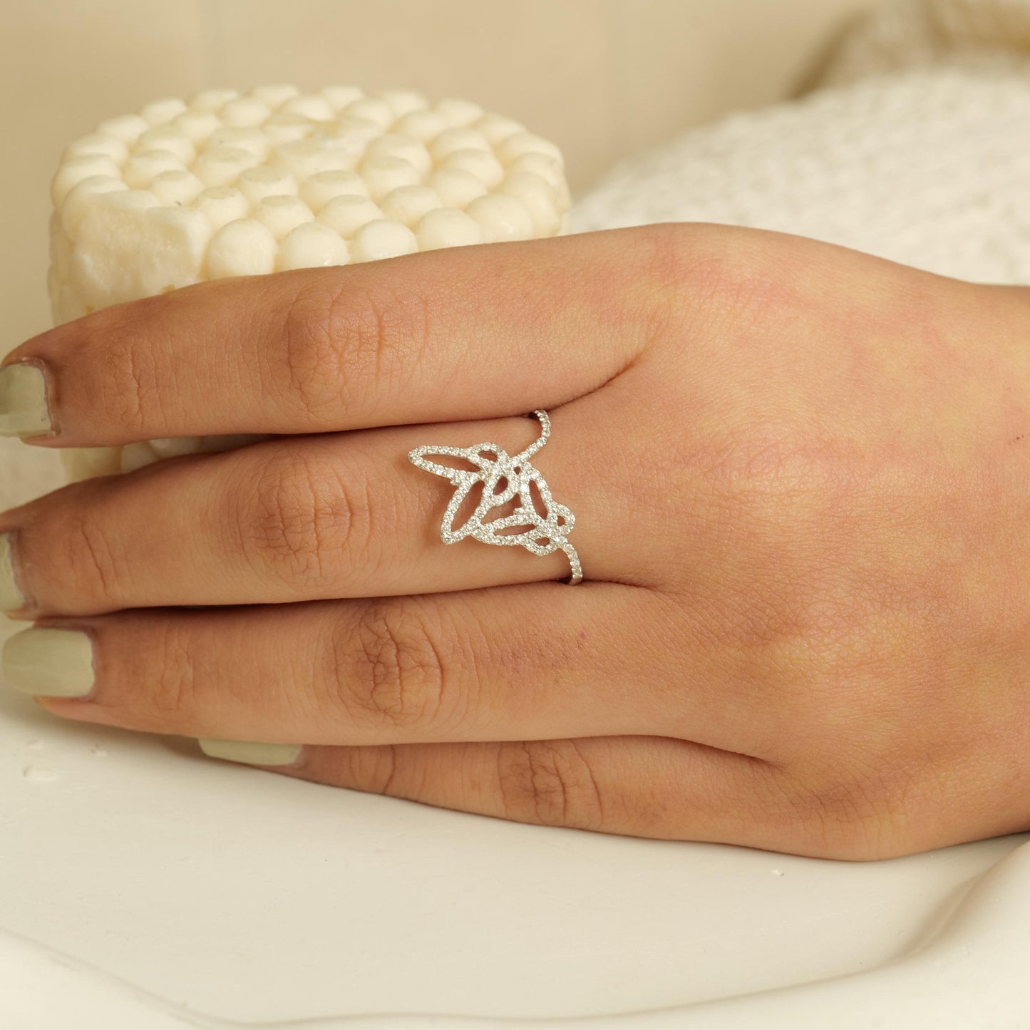 Double Butterfly Minimalist Ring