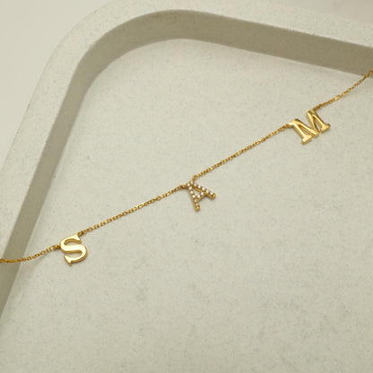 Personalized Initials Diamond Necklace