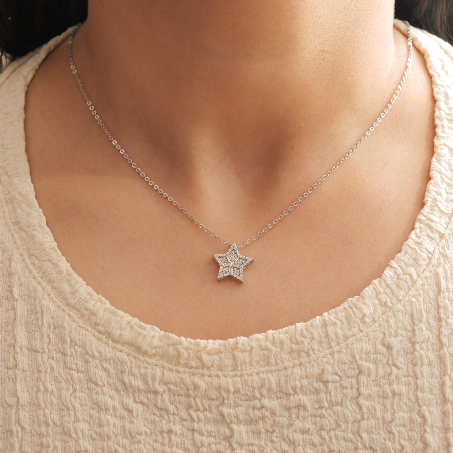 Star Diamond Pendant Necklace