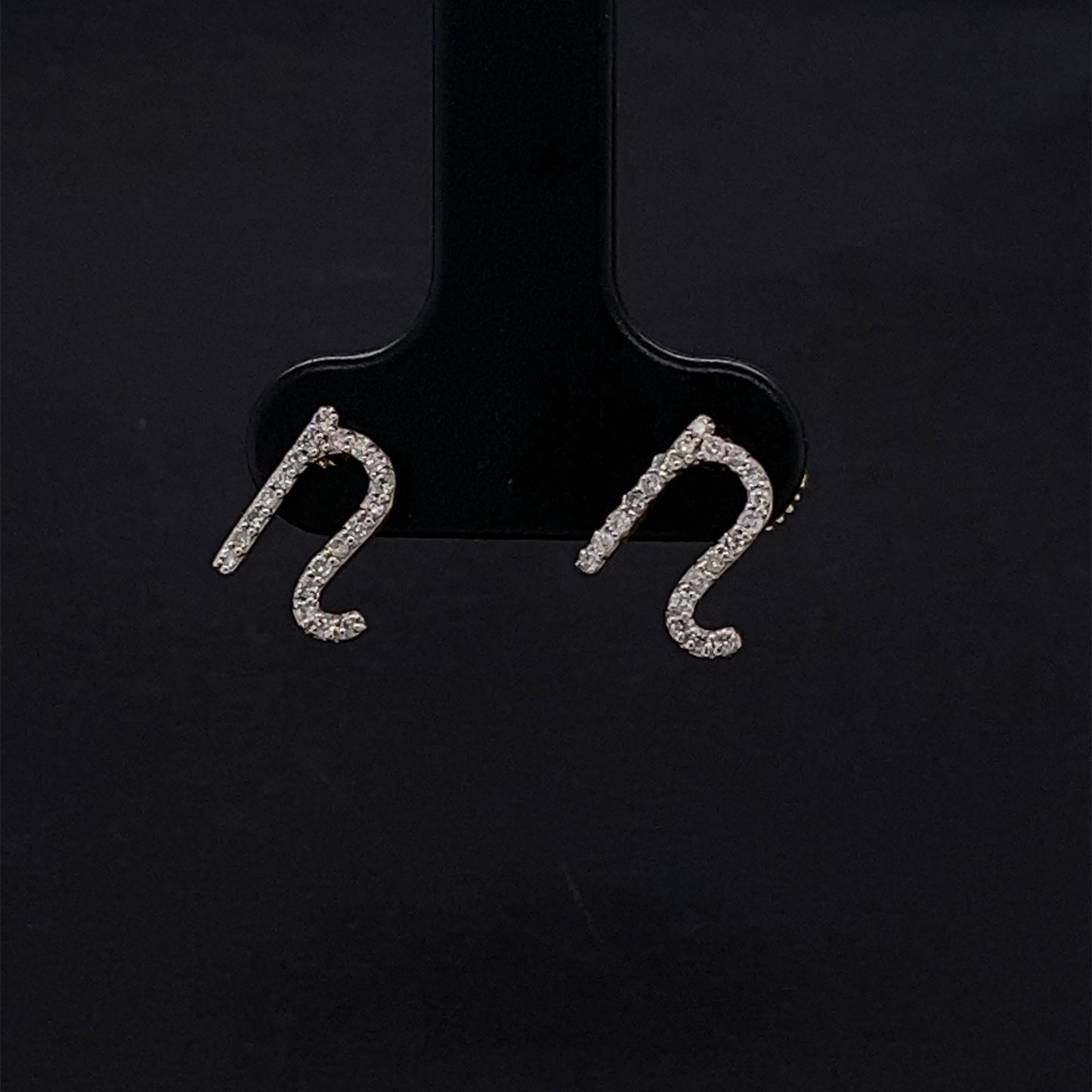 N Initial Stud Earrings