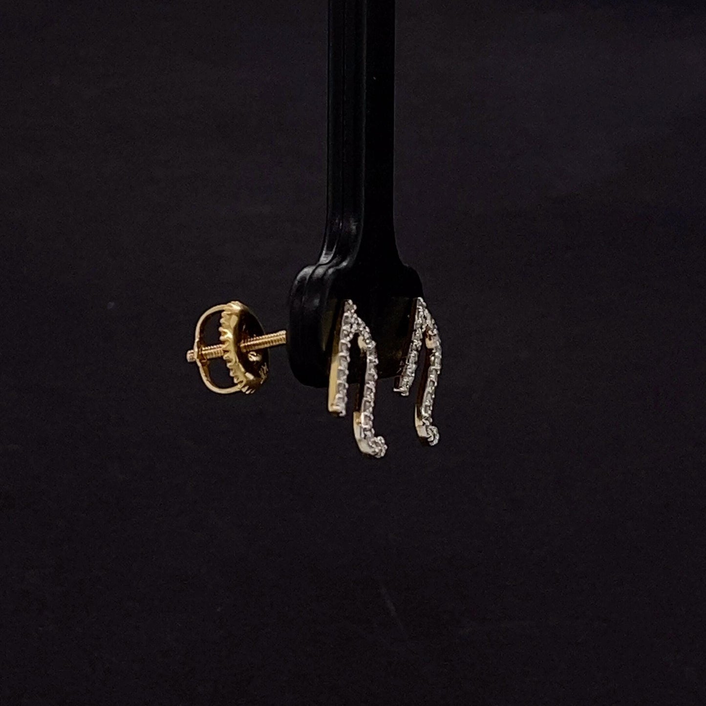 N Initial Stud Earrings