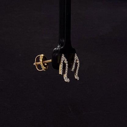 N Initial Stud Earrings