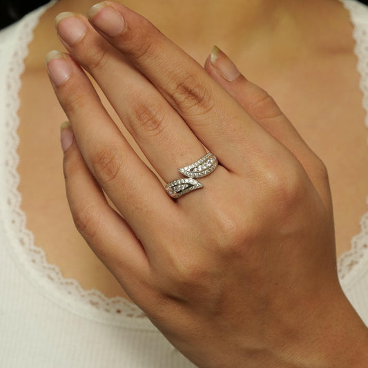 Leaves Diamond Band Ring