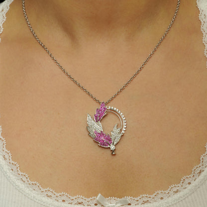 Leaf Diamond Pendant Necklace