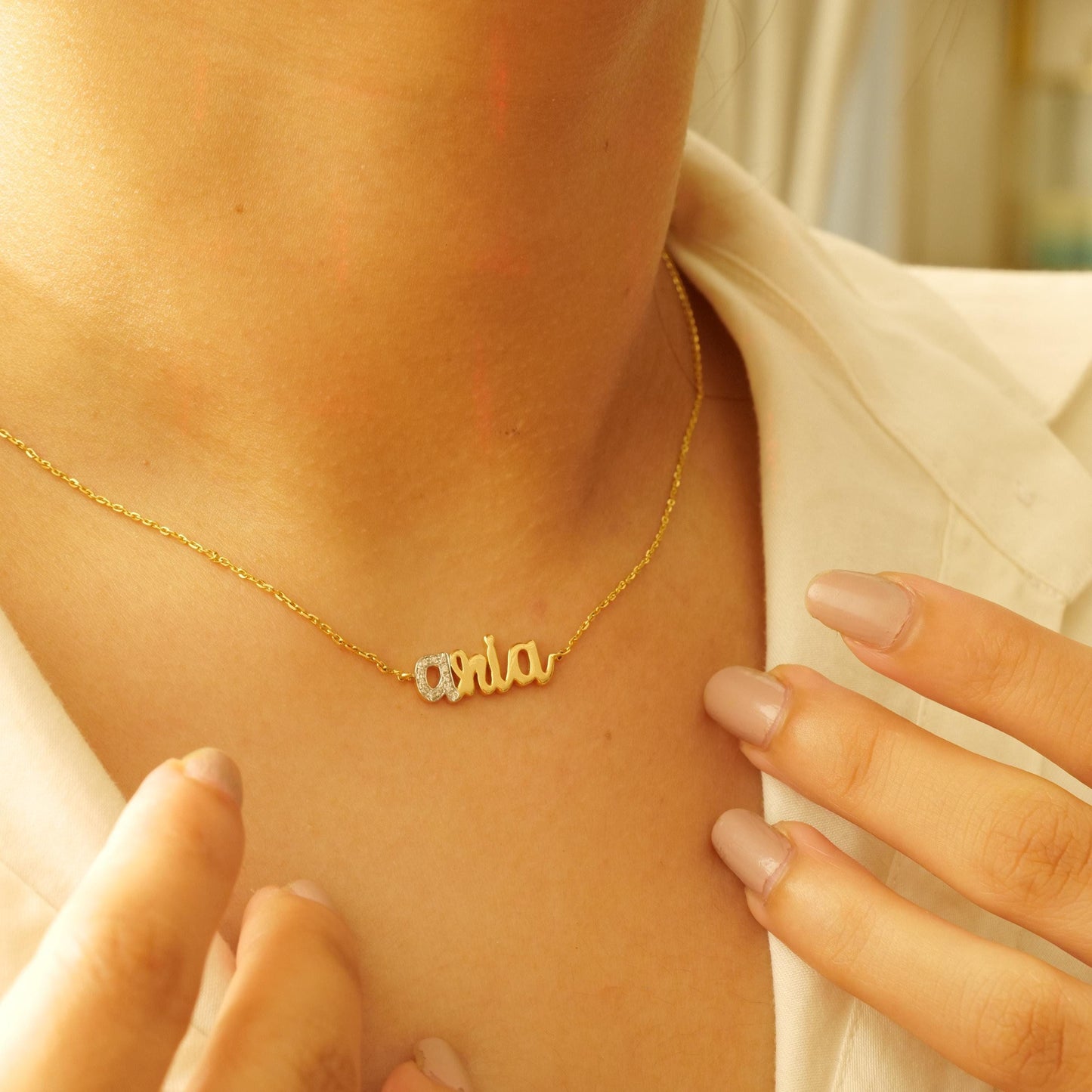 Personalized Name Diamond Necklace