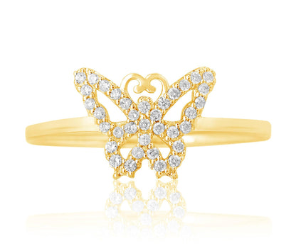Butterfly Diamond Ring
