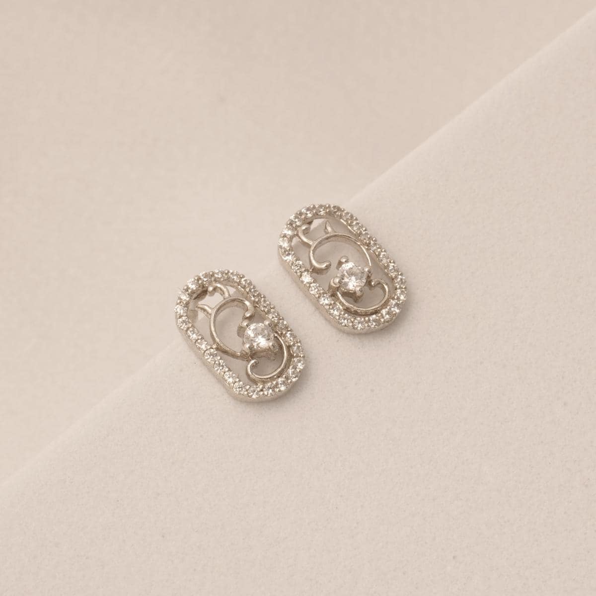 Filigree Diamond Stud Earrings