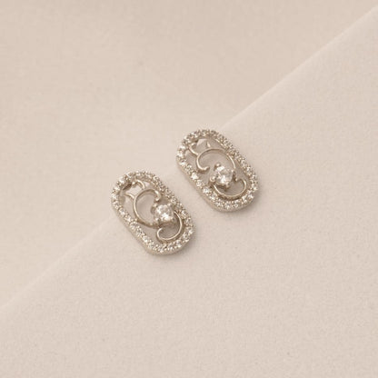Filigree Diamond Stud Earrings
