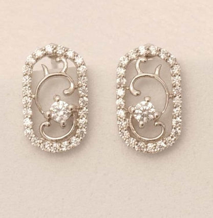 Filigree Diamond Stud Earrings