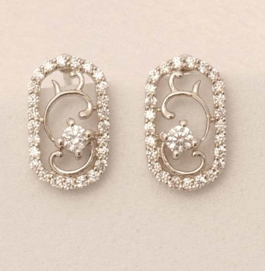 Filigree Diamond Stud Earrings