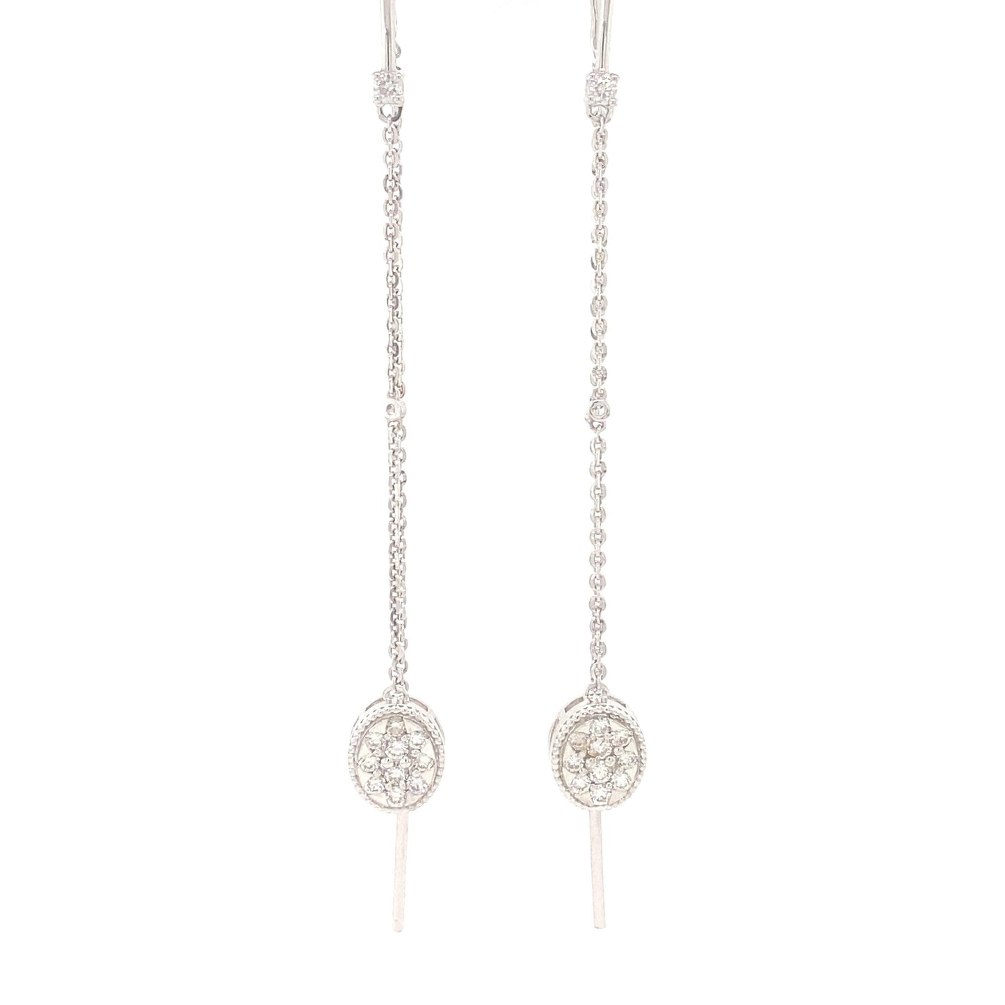 Dangling Thread Natural Diamond Earrings