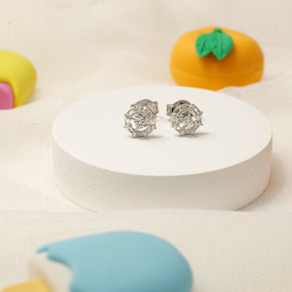 Kids Wheel Diamond Stud Earrings