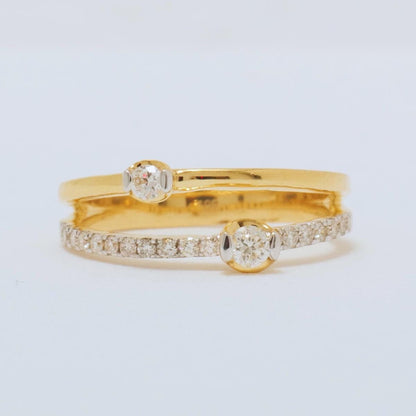 Split Band Natural Diamond Engagement Proposal Ring