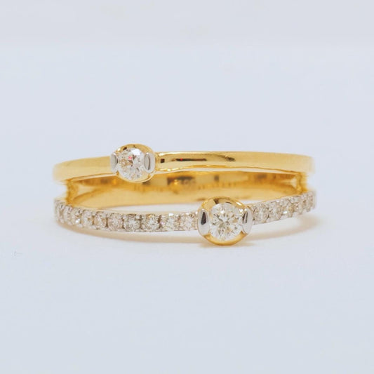 Split Band Natural Diamond Engagement Proposal Ring