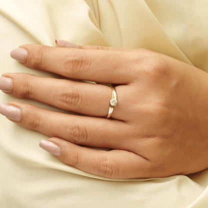 Solitaire Engagement Dual Tone Ring