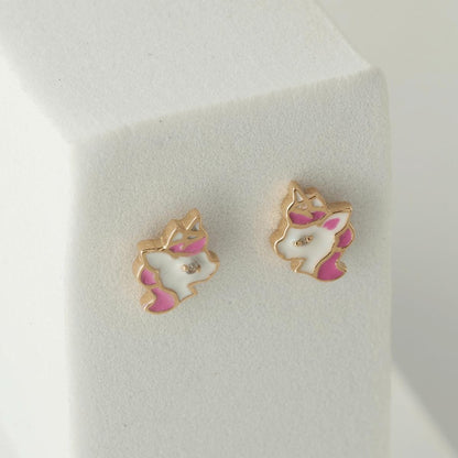 Unicorn Diamond Stud Earrings