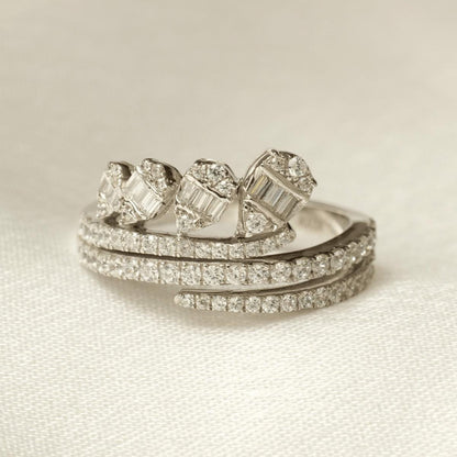 Leaves Diamond Band Ring