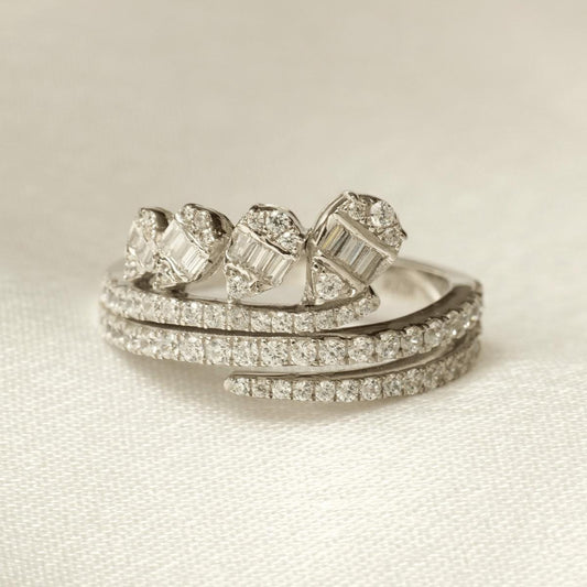Leaves Diamond Band Ring
