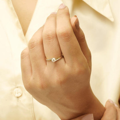 Solitaire Engagement Dual Tone Ring