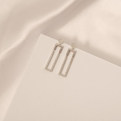 Geometric Rectangular Drop Long Dangle Earrings
