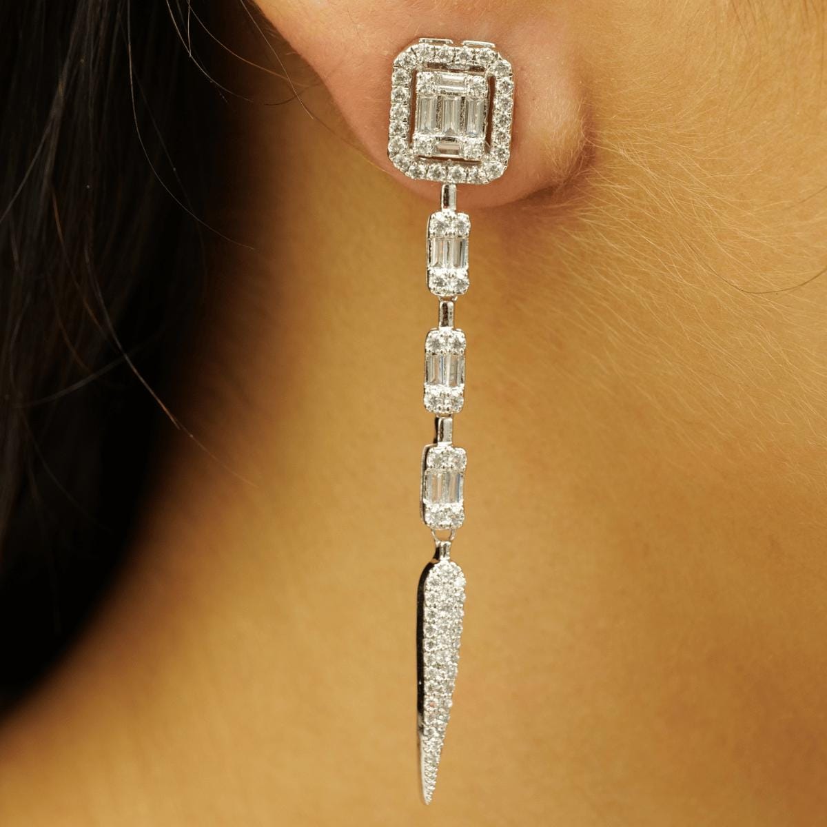 Geometric Dangle Drop Earrings