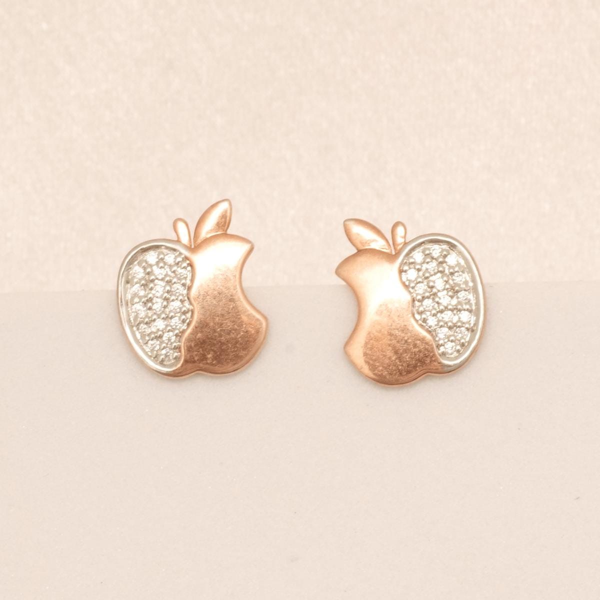 Apple Diamond Stud Earrings