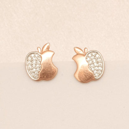 Apple Diamond Stud Earrings