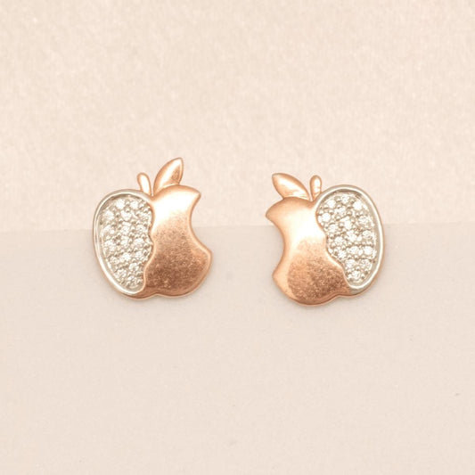 Apple Diamond Stud Earrings