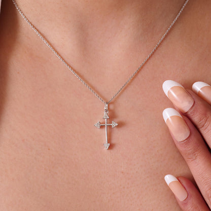 Arrow Cross Diamond Pendant