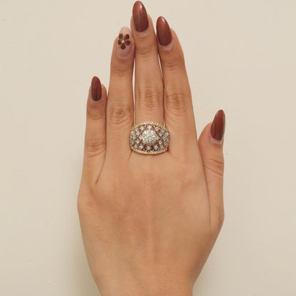 Solitaire Broad Natural Diamond Ring