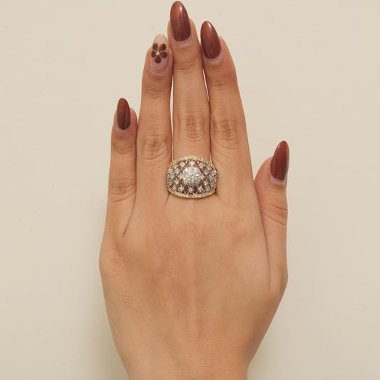 Solitaire Broad Natural Diamond Ring
